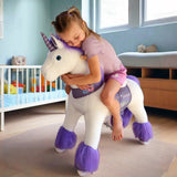 Toddlers Purple Indoor/Outdoor Ride-On Pony with Cushioned Seat, Anti-Slip Wheels (Ages 3–4)
