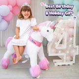 Toddlers Pink Indoor/Outdoor Ride-On Pony with Cushioned Seat, Anti-Slip Wheels (Ages 3–4)