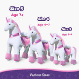 Toddlers Pink Indoor/Outdoor Ride-On Pony with Cushioned Seat, Anti-Slip Wheels (Ages 3–4)