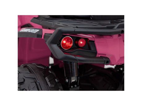 Pink 24V Premium Edition Can-Am Outlander 4WD Ride-On Quad ATV for 2 Kids