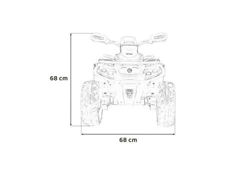 Pink 24V Premium Edition Can-Am Outlander 4WD Ride-On Quad ATV for 2 Kids