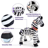 Toddlers Indoor/Outdoor Ride-On Zebra with Cushioned Seat, Anti-Slip Wheels (Ages 4–7)