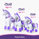 Toddlers Purple Indoor/Outdoor Ride-On Pony with Cushioned Seat, Anti-Slip Wheels (Ages 3–4)