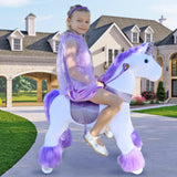 Toddlers Purple Indoor/Outdoor Ride-On Unicorn with Cushioned Seat, Anti-Slip Wheels (Ages 4–7)