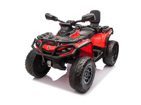 Red 24V Premium Edition Can-Am Outlander 4WD Ride-On Quad ATV for 2 Kids