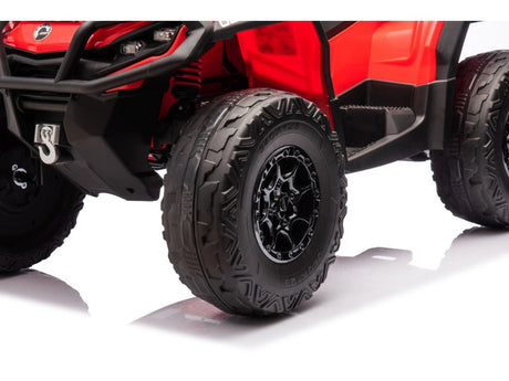 Red 24V Premium Edition Can-Am Outlander 4WD Ride-On Quad ATV for 2 Kids