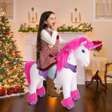 Toddlers Pink Indoor/Outdoor Ride-On Unicorn with Cushioned Seat, Anti-Slip Wheels (Ages 4–7)