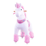 Toddlers Pink Indoor/Outdoor Ride-On Pony with Cushioned Seat, Anti-Slip Wheels (Ages 3–4)