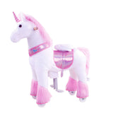 Toddlers Pink Indoor/Outdoor Ride-On Pony with Cushioned Seat, Anti-Slip Wheels (Ages 3–4)