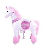 Toddlers Pink Indoor/Outdoor Ride-On Pony with Cushioned Seat, Anti-Slip Wheels (Ages 3–4)