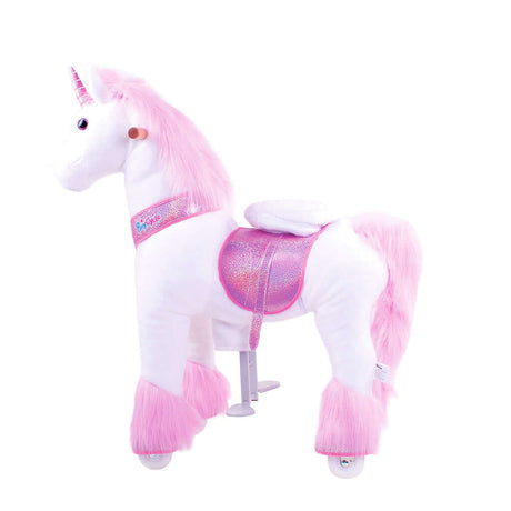 Toddlers Pink Indoor/Outdoor Ride-On Pony with Cushioned Seat, Anti-Slip Wheels (Ages 3–4)