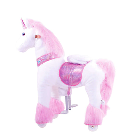 Toddlers Pink Indoor/Outdoor Ride-On Pony with Cushioned Seat, Anti-Slip Wheels (Ages 3–4)