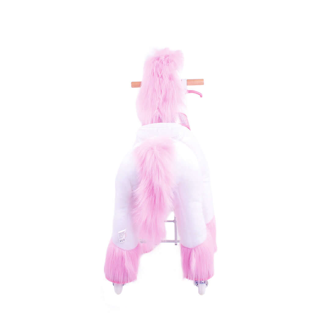 Toddlers Pink Indoor/Outdoor Ride-On Pony with Cushioned Seat, Anti-Slip Wheels (Ages 3–4)