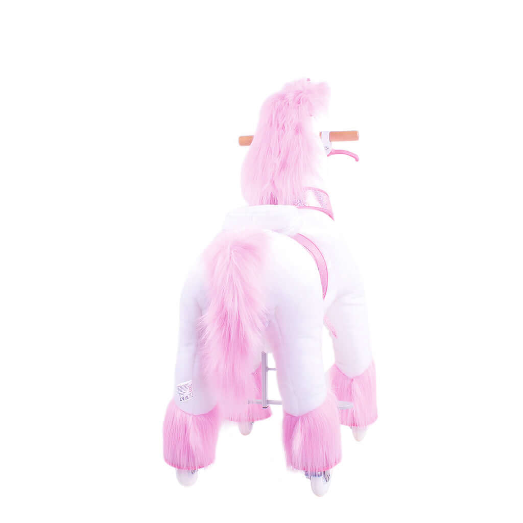 Toddlers Pink Indoor/Outdoor Ride-On Pony with Cushioned Seat, Anti-Slip Wheels (Ages 3–4)
