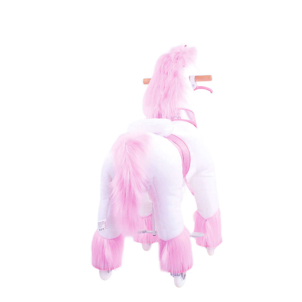 Toddlers Pink Indoor/Outdoor Ride-On Pony with Cushioned Seat, Anti-Slip Wheels (Ages 3–4)