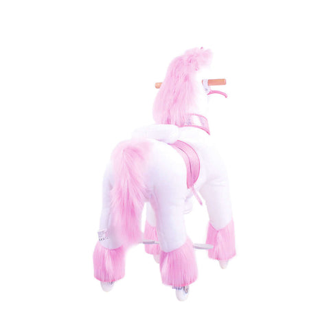 Toddlers Pink Indoor/Outdoor Ride-On Pony with Cushioned Seat, Anti-Slip Wheels (Ages 3–4)