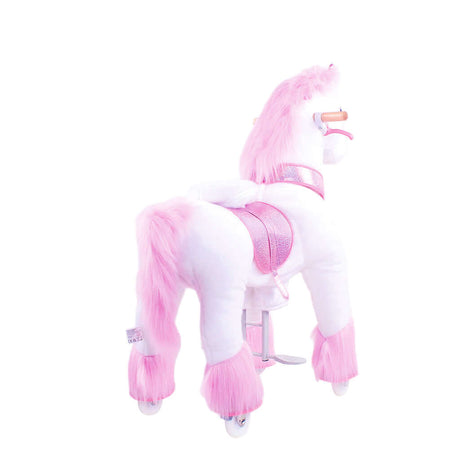 Toddlers Pink Indoor/Outdoor Ride-On Pony with Cushioned Seat, Anti-Slip Wheels (Ages 3–4)