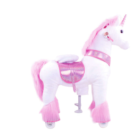 Toddlers Pink Indoor/Outdoor Ride-On Pony with Cushioned Seat, Anti-Slip Wheels (Ages 3–4)