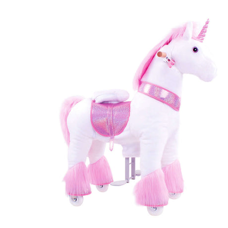Toddlers Pink Indoor/Outdoor Ride-On Pony with Cushioned Seat, Anti-Slip Wheels (Ages 3–4)