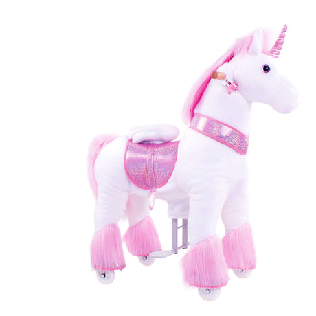 Toddlers Pink Indoor/Outdoor Ride-On Pony with Cushioned Seat, Anti-Slip Wheels (Ages 3–4)