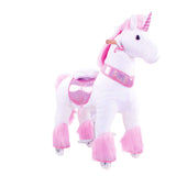Toddlers Pink Indoor/Outdoor Ride-On Pony with Cushioned Seat, Anti-Slip Wheels (Ages 3–4)