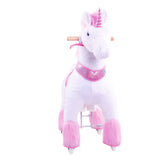 Toddlers Pink Indoor/Outdoor Ride-On Pony with Cushioned Seat, Anti-Slip Wheels (Ages 3–4)
