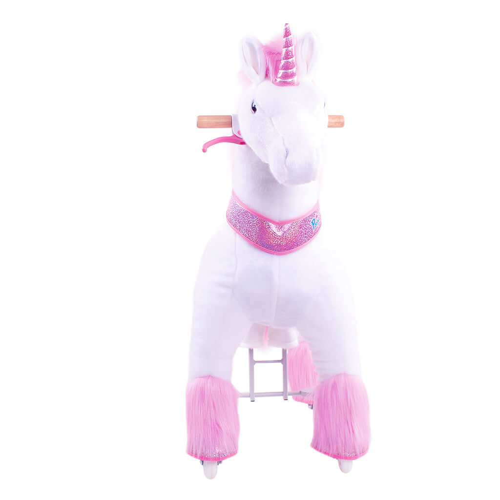 Toddlers Pink Indoor/Outdoor Ride-On Pony with Cushioned Seat, Anti-Slip Wheels (Ages 3–4)