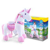 Toddlers Pink Indoor/Outdoor Ride-On Pony with Cushioned Seat, Anti-Slip Wheels (Ages 3–4)