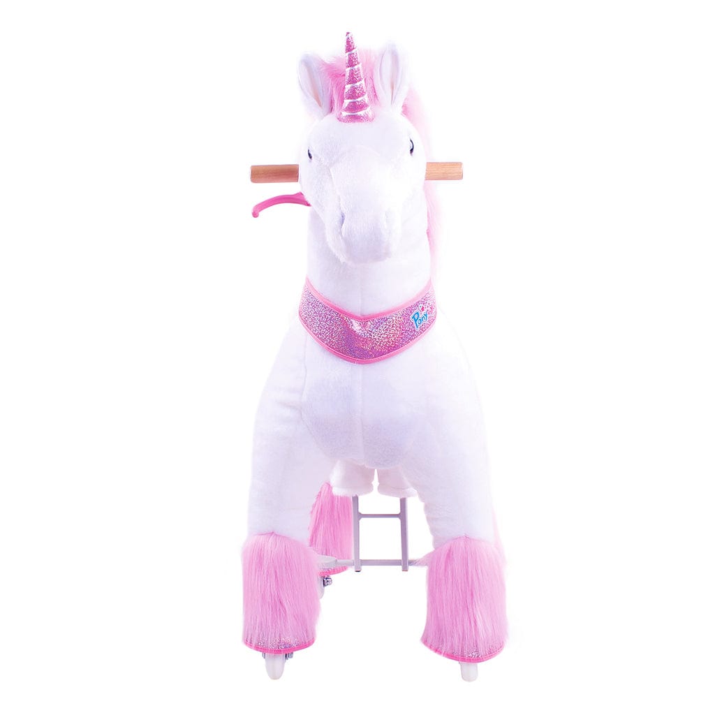 Toddlers Pink Indoor/Outdoor Ride-On Pony with Cushioned Seat, Anti-Slip Wheels (Ages 3–4)