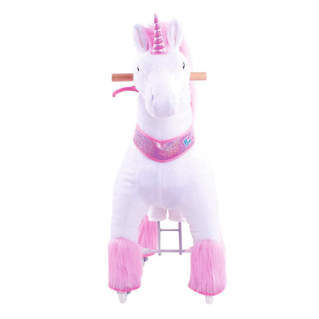 Toddlers Pink Indoor/Outdoor Ride-On Pony with Cushioned Seat, Anti-Slip Wheels (Ages 3–4)