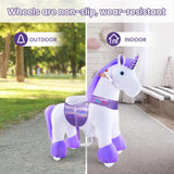 Toddlers Purple Indoor/Outdoor Ride-On Pony with Cushioned Seat, Anti-Slip Wheels (Ages 3–4)