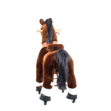 Toddlers Chocolate Indoor/Outdoor Ride-On Pony with Cushioned Seat, Anti-Slip Wheels (Ages 3–4)