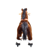Toddlers Chocolate Indoor/Outdoor Ride-On Pony with Cushioned Seat, Anti-Slip Wheels (Ages 3–4)