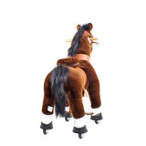 Toddlers Chocolate Indoor/Outdoor Ride-On Pony with Cushioned Seat, Anti-Slip Wheels (Ages 3–4)