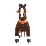Toddlers Chocolate Indoor/Outdoor Ride-On Pony with Cushioned Seat, Anti-Slip Wheels (Ages 3–4)