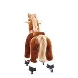 Toddlers Brown Indoor/Outdoor Ride-On Pony with Cushioned Seat, Anti-Slip Wheels (Ages 3–4)