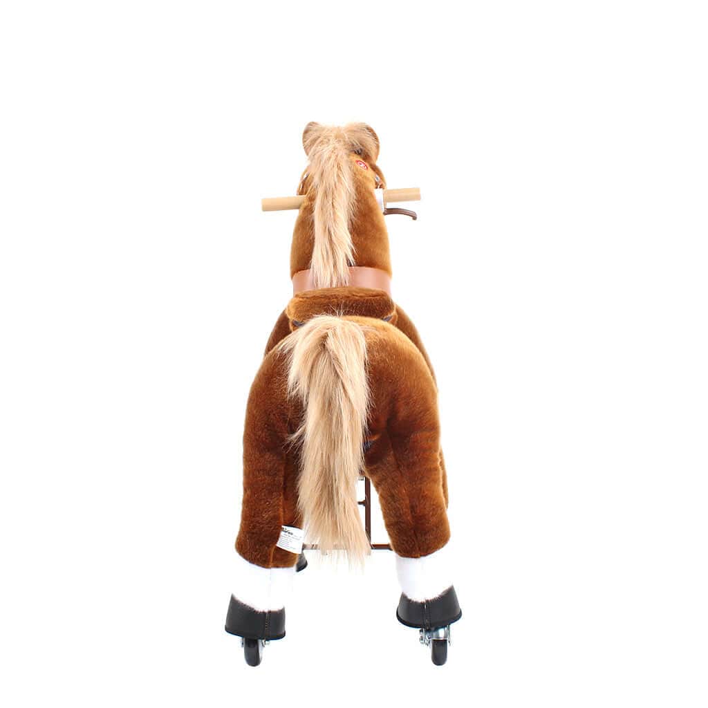Toddlers Brown Indoor/Outdoor Ride-On Pony with Cushioned Seat, Anti-Slip Wheels (Ages 3–4)
