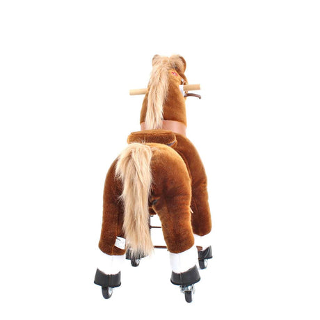 Toddlers Brown Indoor/Outdoor Ride-On Pony with Cushioned Seat, Anti-Slip Wheels (Ages 3–4)