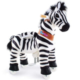 Toddlers Indoor/Outdoor Ride-On Zebra with Cushioned Seat, Anti-Slip Wheels (Ages 3–4)