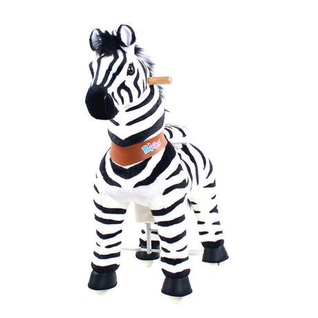 Toddlers Indoor/Outdoor Ride-On Zebra with Cushioned Seat, Anti-Slip Wheels (Ages 3–4)
