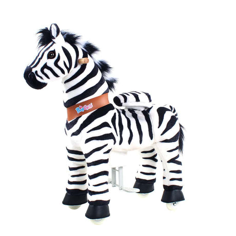 Toddlers Indoor/Outdoor Ride-On Zebra with Cushioned Seat, Anti-Slip Wheels (Ages 3–4)