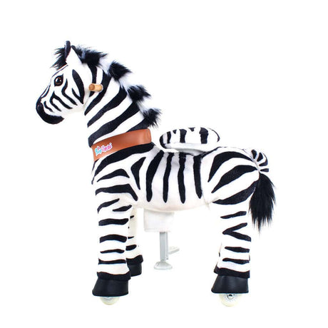 Toddlers Indoor/Outdoor Ride-On Zebra with Cushioned Seat, Anti-Slip Wheels (Ages 3–4)