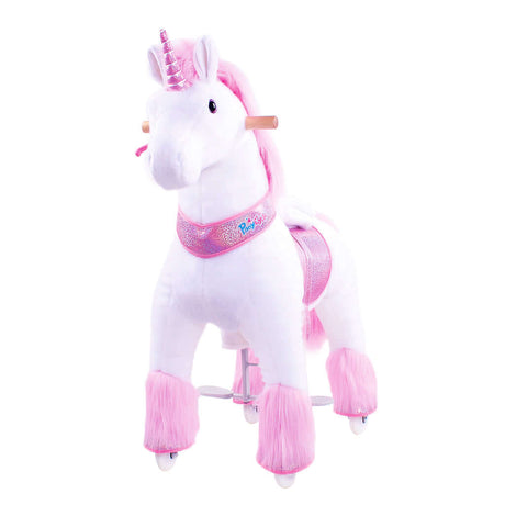 Toddlers Pink Indoor/Outdoor Ride-On Unicorn with Cushioned Seat, Anti-Slip Wheels (Ages 4–7)