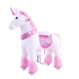 Toddlers Pink Indoor/Outdoor Ride-On Unicorn with Cushioned Seat, Anti-Slip Wheels (Ages 4–7)