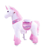 Toddlers Pink Indoor/Outdoor Ride-On Unicorn with Cushioned Seat, Anti-Slip Wheels (Ages 4–7)