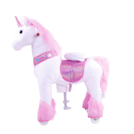 Toddlers Pink Indoor/Outdoor Ride-On Unicorn with Cushioned Seat, Anti-Slip Wheels (Ages 4–7)