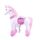 Toddlers Pink Indoor/Outdoor Ride-On Unicorn with Cushioned Seat, Anti-Slip Wheels (Ages 4–7)