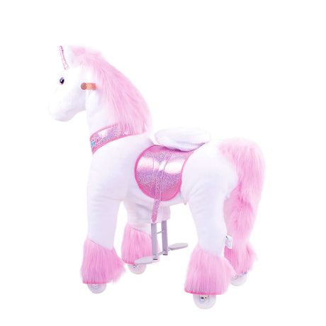 Toddlers Pink Indoor/Outdoor Ride-On Unicorn with Cushioned Seat, Anti-Slip Wheels (Ages 4–7)