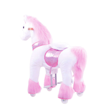 Toddlers Pink Indoor/Outdoor Ride-On Unicorn with Cushioned Seat, Anti-Slip Wheels (Ages 4–7)