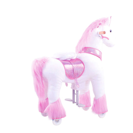 Toddlers Pink Indoor/Outdoor Ride-On Unicorn with Cushioned Seat, Anti-Slip Wheels (Ages 4–7)
